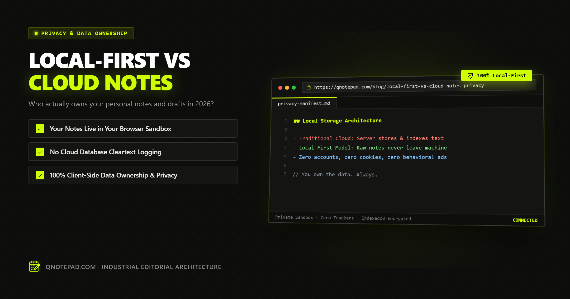 Local-First vs Cloud Notes Privacy Comparison