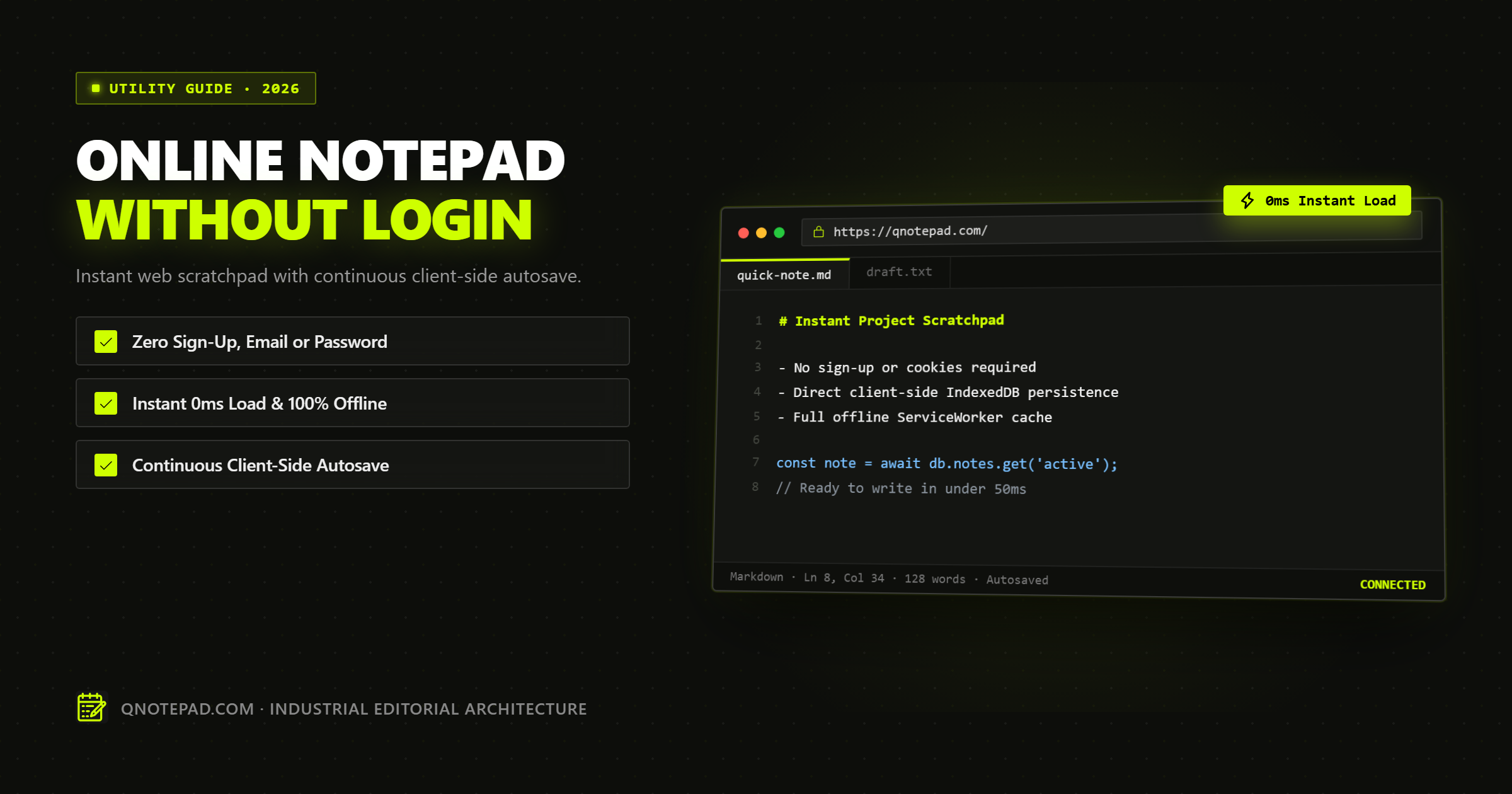 Online Notepad Without Login - Instant Web Scratchpad